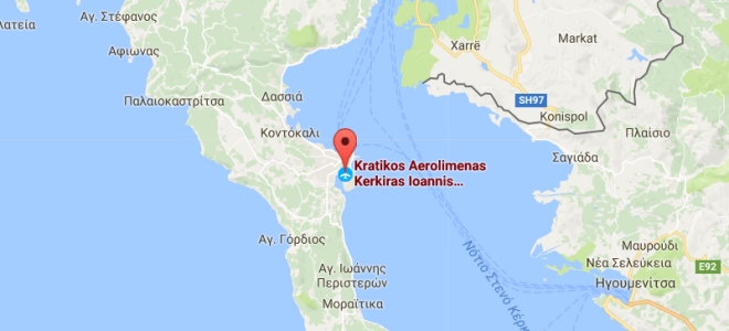 Где расположен Аэропорт Корфу
