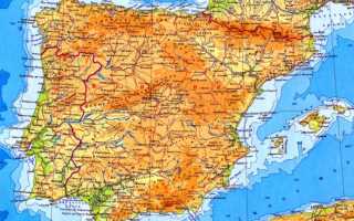 Карта Испании