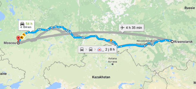 Сколько лететь до Красноярска из Москвы
